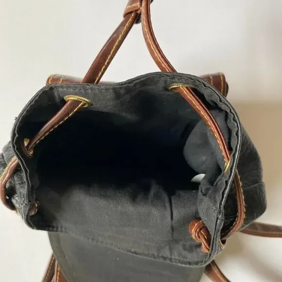 Black & brown mini backpack - Picture 5 of 8